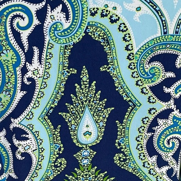 J. McLaughlin Green and Blue Paisley Print Maxi Dress 29669 - Picture 8 of 15